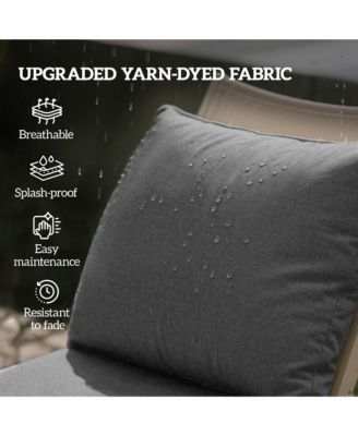 4 Outdoor Chair Cushions with Seat & Backrest, 24" x 24"