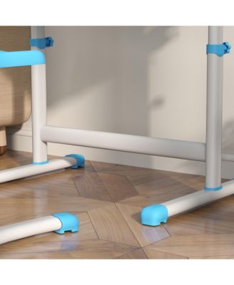 Height Adjustable Kids Desk and Chairs Set with Tilt Desktop,