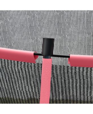 10ft Outdoor Trampoline with Net Enclosure, Curved Poles,