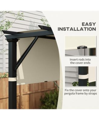 2 PCS Pergola Shade Cover, Pergola Canopy for 10 x 12ft Pergola