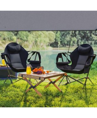 Hammock Camping Chair Set of 2 with Adjustable Back,