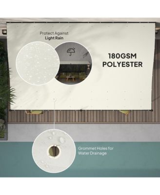 10' x 16' Outdoor Pergola Canopy, Metal Patio Canopy, Dark