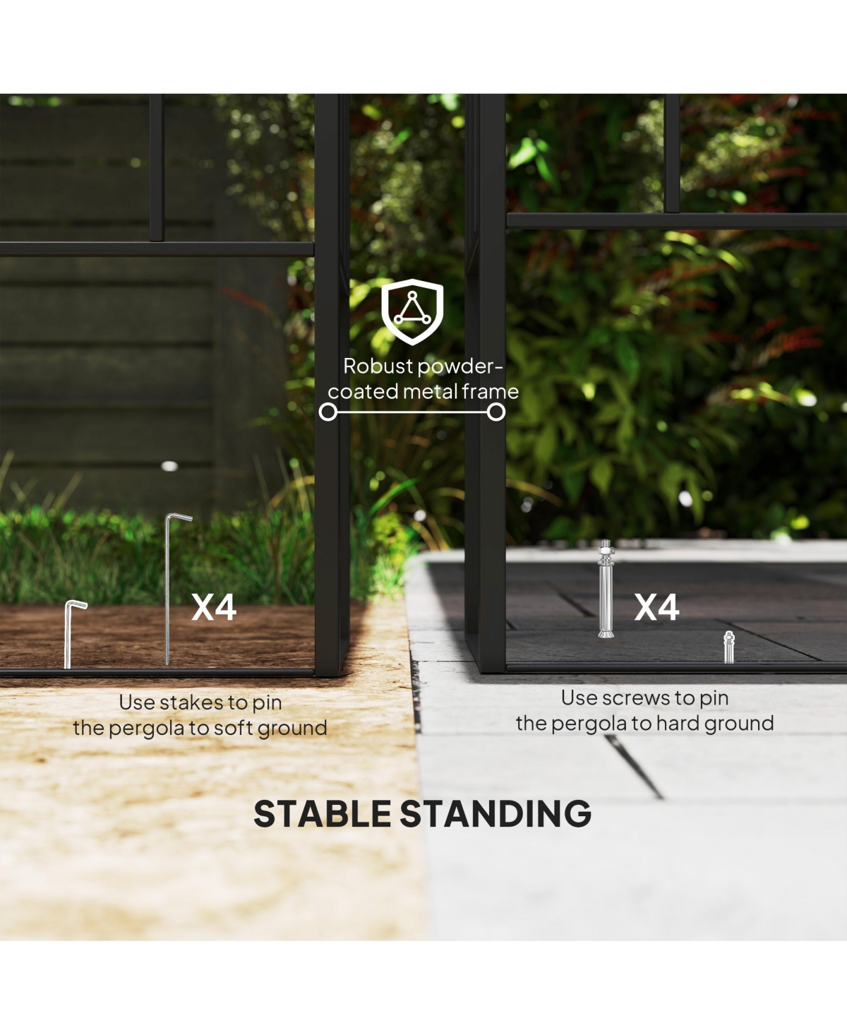 Outsunny 10' x 10' Outdoor Pergola Canopy, Metal Patio Canopy,
