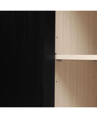 CASAINC 2-Door Carved Storage Cabinet with Adjustable shelf