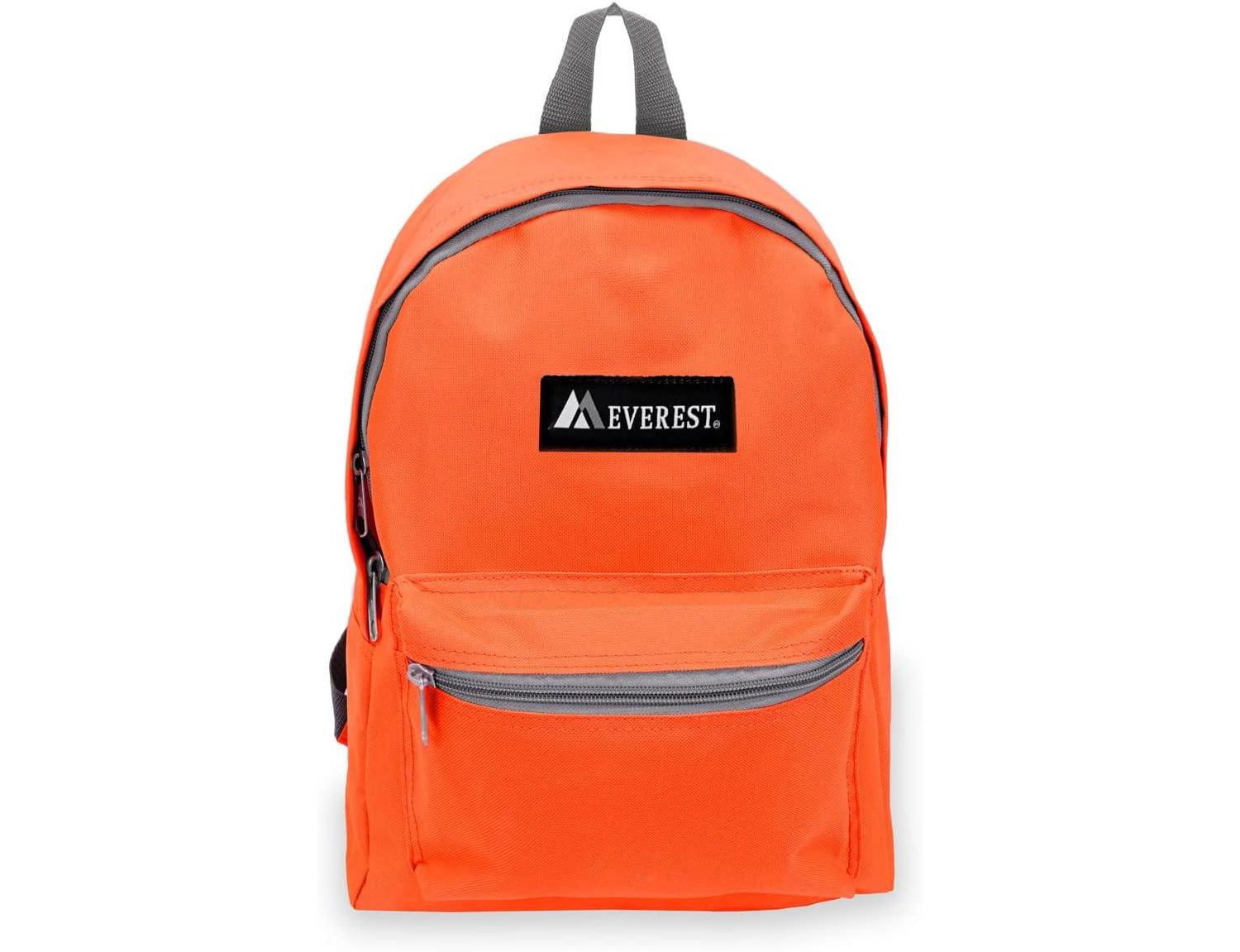 Basic Backpack, Tangerine, One Size