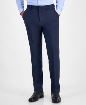 Men's Modern-Fit Solid Wool-Blend Suit Separate Pants