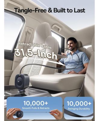 Retractable Car Charger USB C Fast Charging, 60W Ultra-Mini Fast Car Charger with Retractable USB C Cable