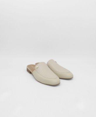 Bond Croc-Embossed Leather Slip-On Mules
