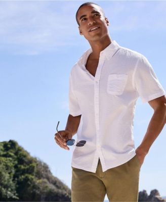 Men's Short Sleeve Seersucker Shirt