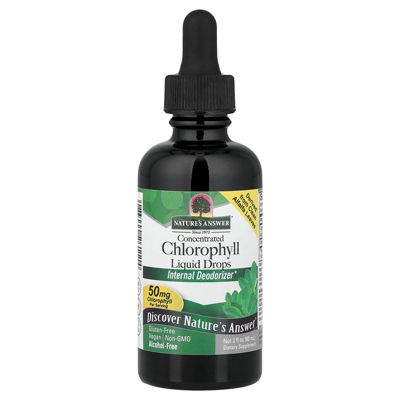 Alcohol-Free Chlorophyll 50mg 2oz Liquid | Internal Deodorant | Skin and Hair