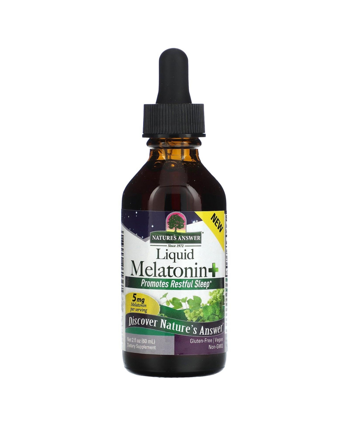 Nature's Answer Liquid Melatonin+ Natural Vanilla and Orange Cream 5 mg