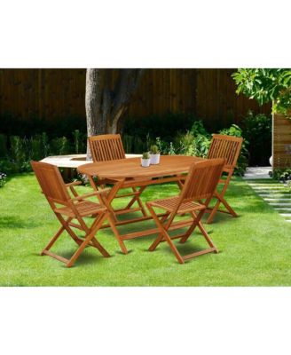 Wooden Patio Set Natural Oil