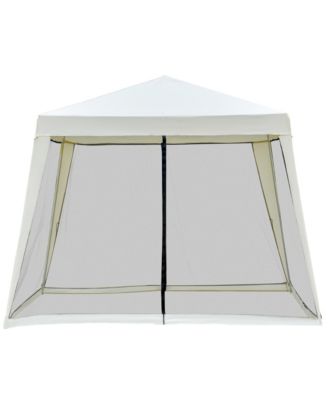 Outdoor Sun Shade Gazebo Canopy Tent with Mesh Screen Walls