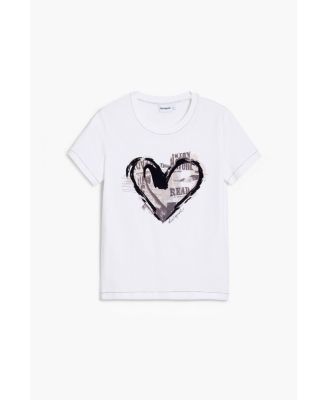 Women's Newspaper heart T-shirt