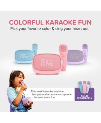 Voice 2 - Kids Mini Karaoke Machine with Wireless Microphone and Ai Voice Changer for Kids, Portable Bluetooth Speaker, Christmas Toys Gifts for Girls and Boy 3-12 Years Old (Pink)