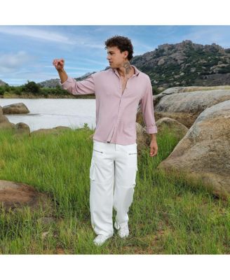 Men's Nude Pink Spear-Textured Shirt