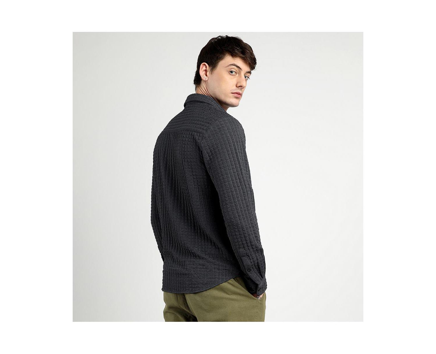 Men's Cube-Textured Shirt