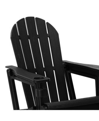 Outdoor Patio HDPE Plastic Adirondack Chair with Cup Holder