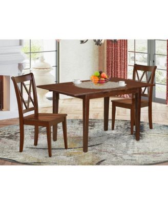 3 pc wood Mahogany finish Small Dining Room Set