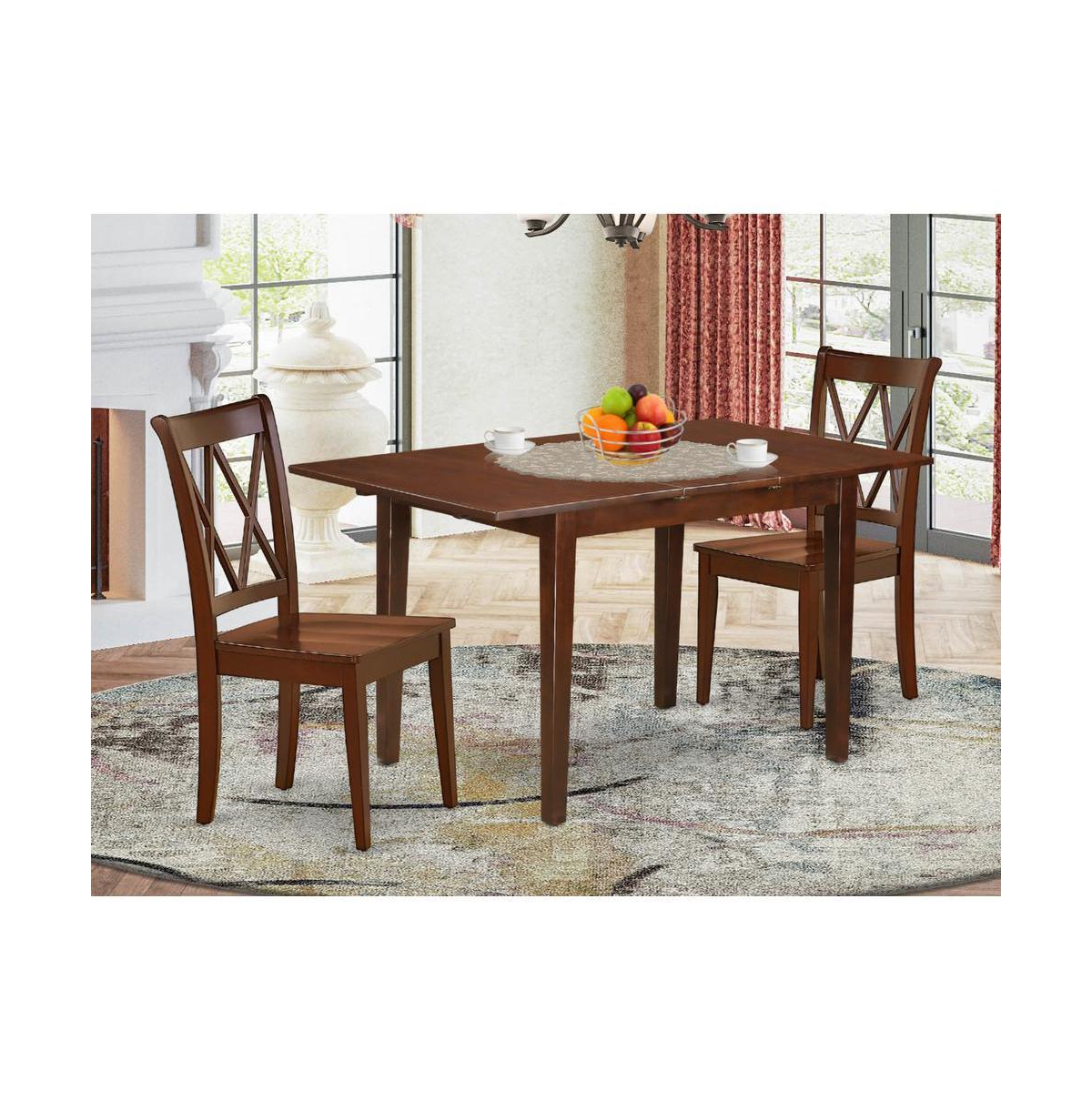 East West Furniture Dining Room Set Mahogany