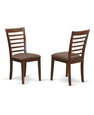 3-Pc Modern Kitchen Dining Room Set - 2 Wooden Dining Room Chairs and 1 Dining Table (Mahogany Finish)