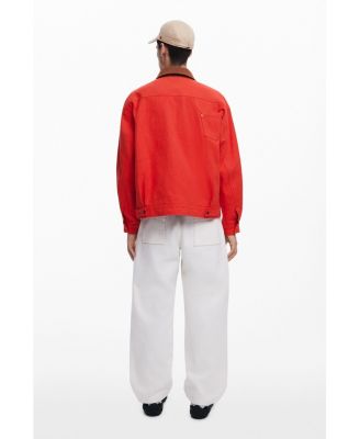 Men's Contrast collar jacket