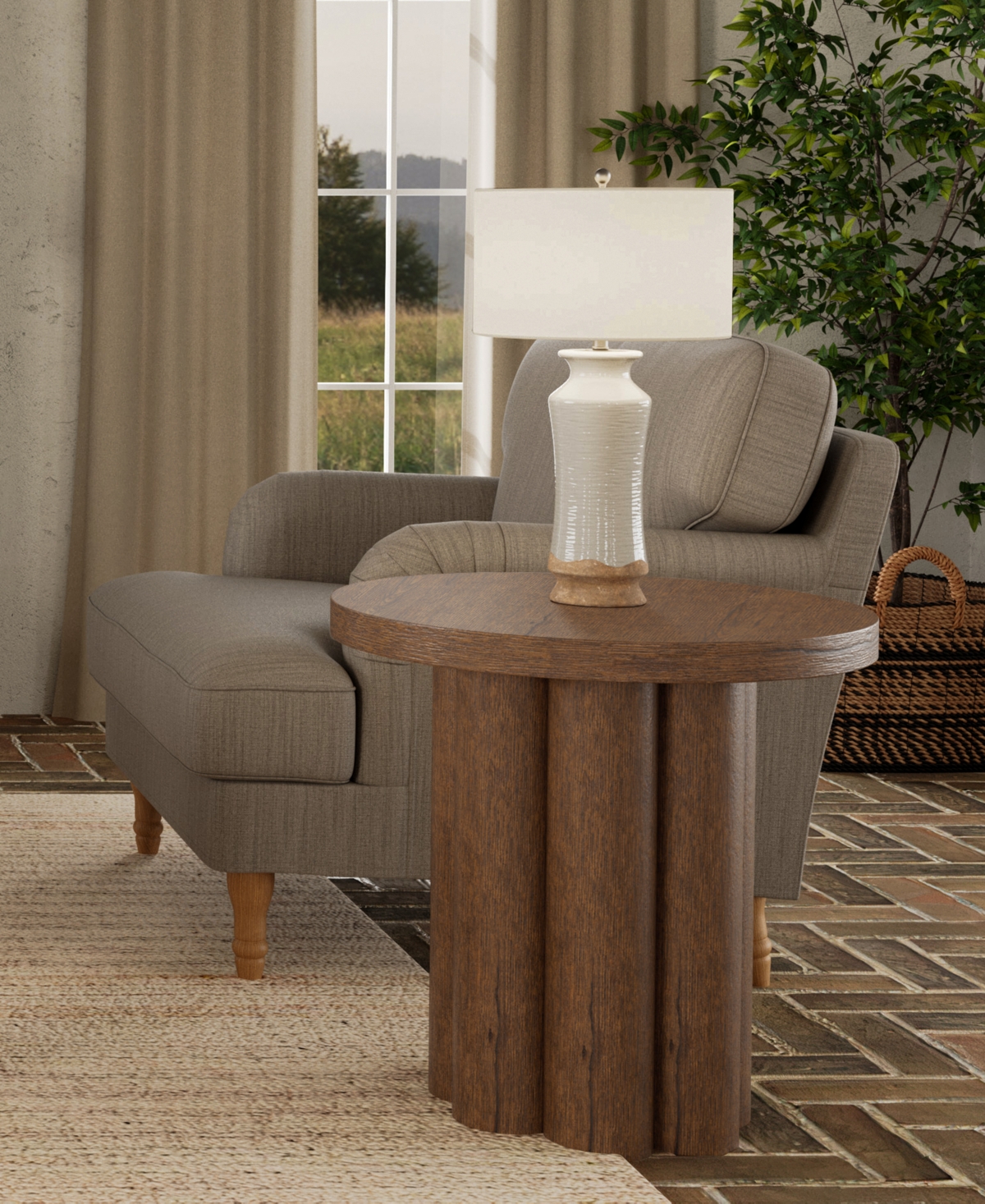 Santa Cruz 24" Wood Bunching End Table