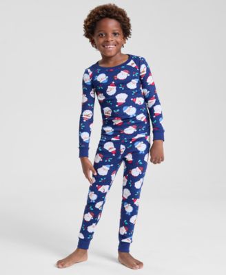 Holiday Lane - Kids 5-14 Santas Snug-Fit Pajama Set