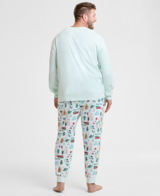 Men's Big & Tall Winter Holiday Cotton Pajama Set, Macy's Exclusive
