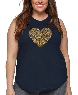 Plus Size Fall Vibes Word Art Tank Top
