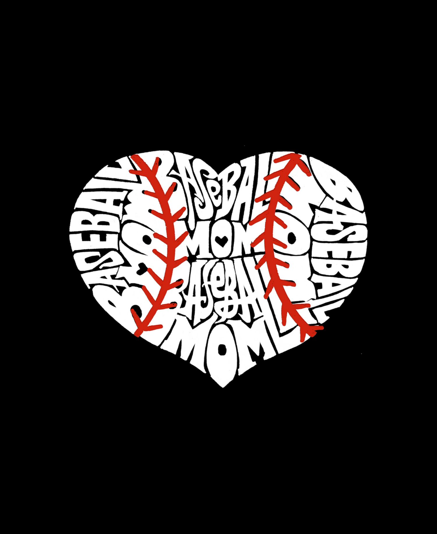 Plus Size Baseball Mom Word Art Tank Top