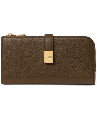 kate spade new york - Deco Pebbled Leather Zip Slim Wallet