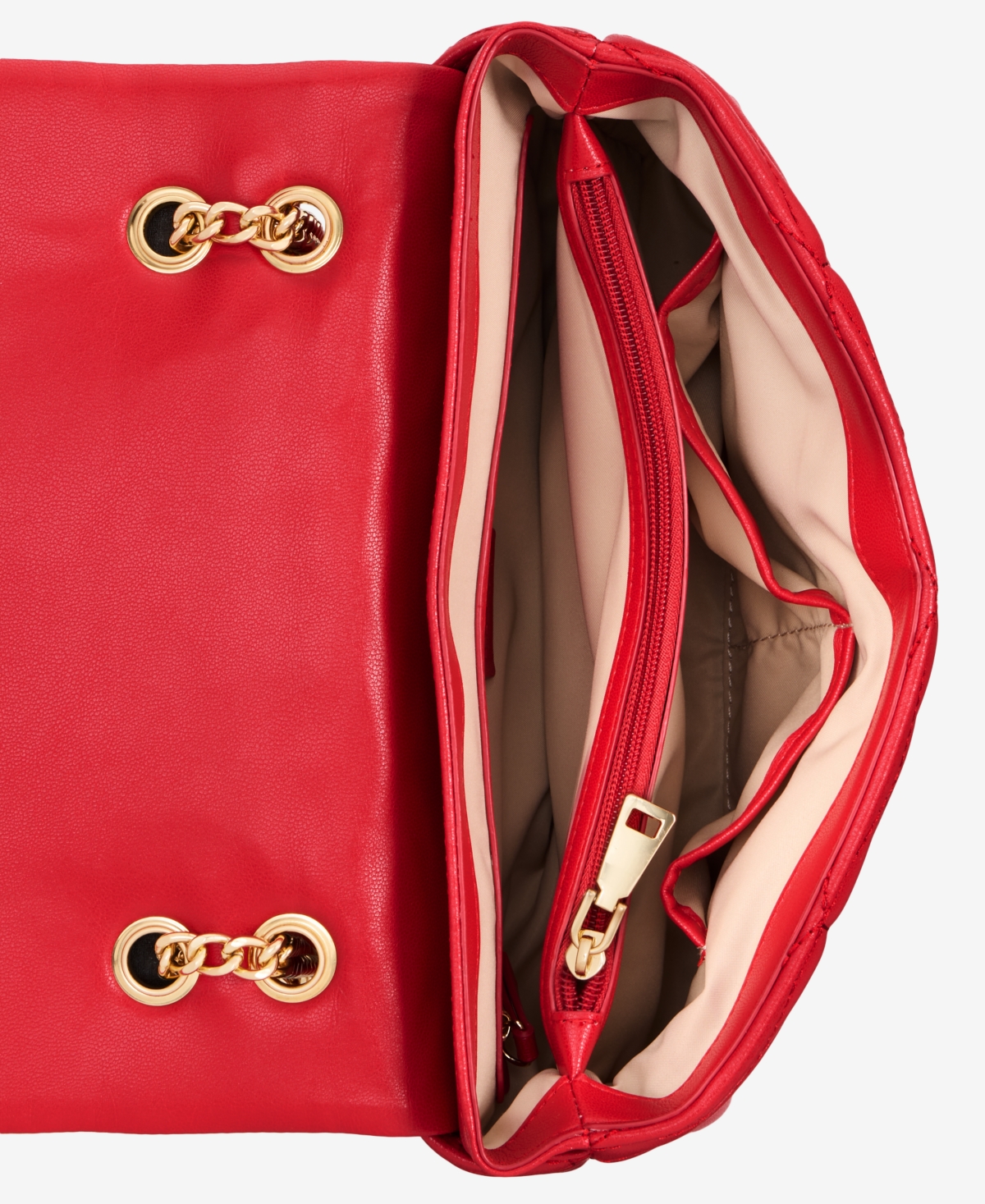 Inc International Concepts Soft Ajae Quilted Shoulder Bag, Exclusively At Macy's In Red