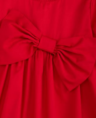 Baby Girls Cotton Long-Sleeve Big-Bow Top & Pants, Macy's Exclusive