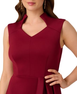 Women's Ruffle Scuba Sheath Dress