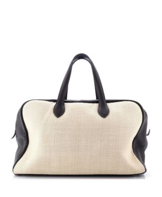 Pre-Owned Hermes 43 Victoria II Bag Crinoline