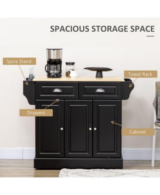 Kitchen Island on Wheels Kitchen Storage Cabinet Utility Cart