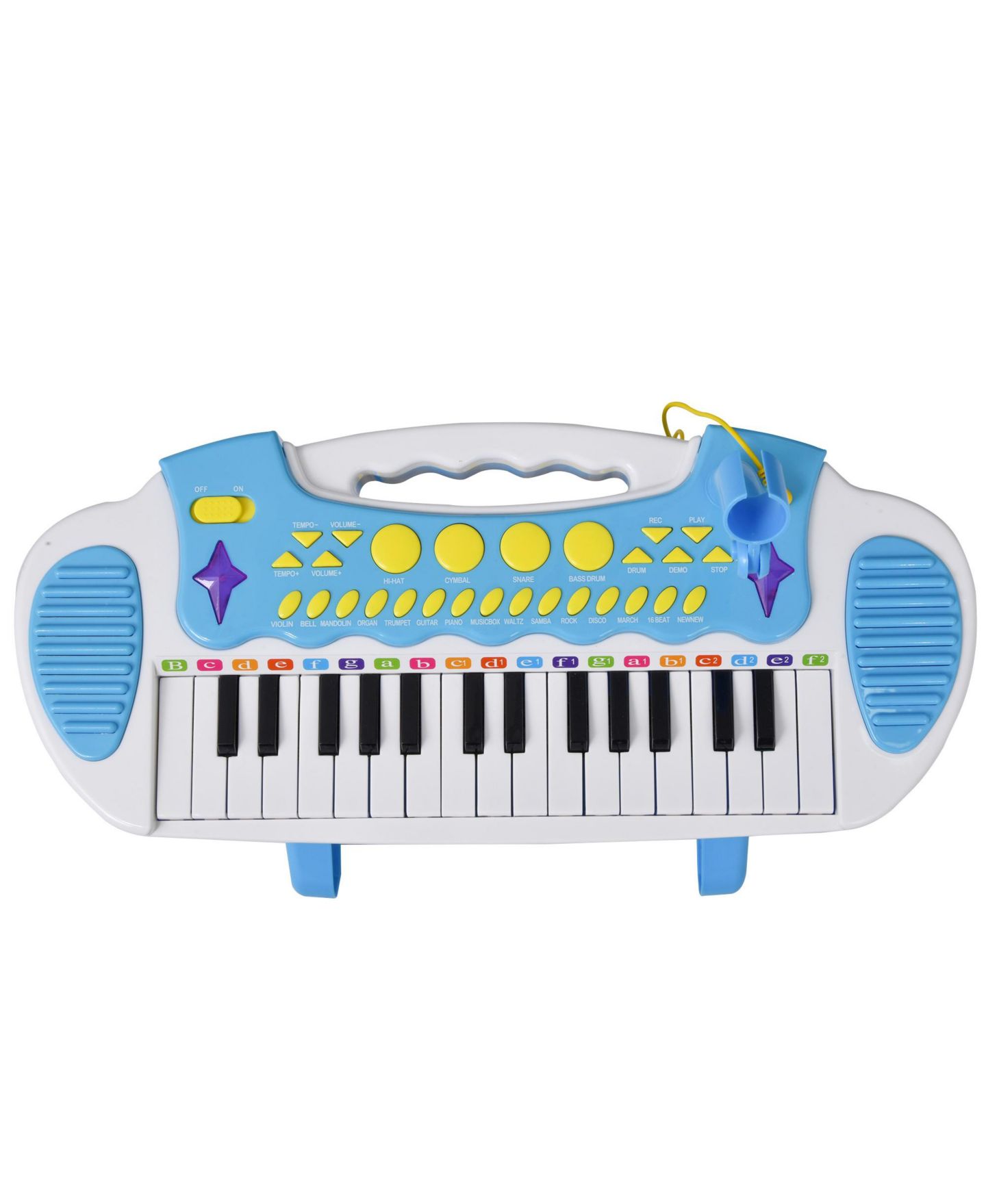 Детская игрушка Qaba Kids Toddler Toy Piano Keyboard w/ Sitting Stool and Working Microphone — фото 8