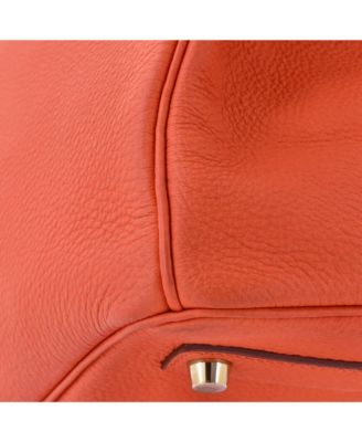 Pre-Owned Hermes Birkin 35 Handbag Orange Togo with Gold Hardware
