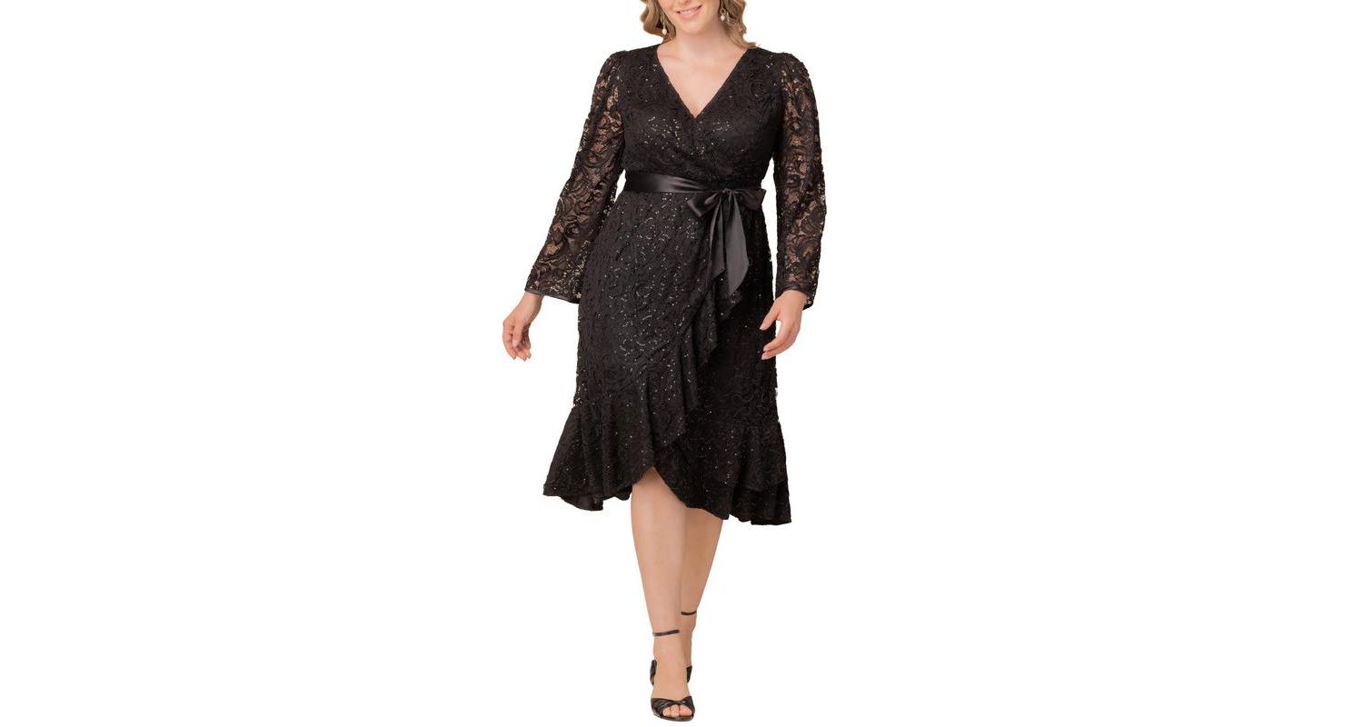 Women's Plus Size Cosmopolitan Sequin Lace Cocktail Dress