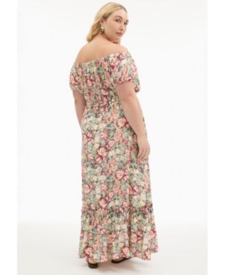 Women's June + Vie Off-The-Shoulder Maxi Dress