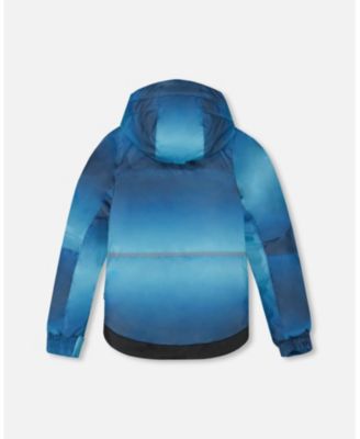 Toddler Boys Two-Piece Play Snowsuit with Printed Jacket and Solid Pant Black - Toddler|Child