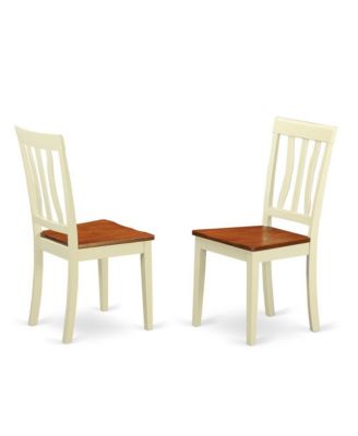 3-Piece Wood Buttermilk & Cherry Slatted Back Dining Set