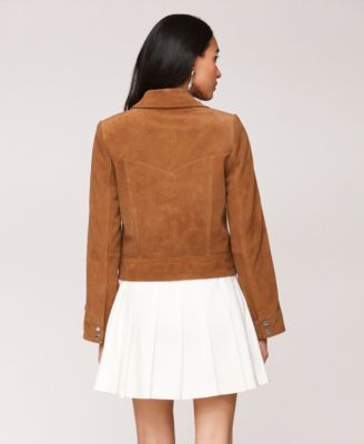 Women's Suede Western Snap Front Fitted Jacket