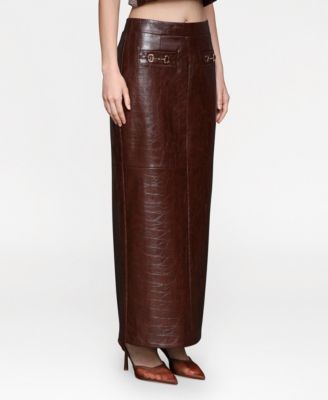 Women's Buckle-Detail Maxi Skirt