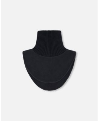 Kids Unisex Polar Fleece and Knit Neckwarmer Black - Toddler|Child