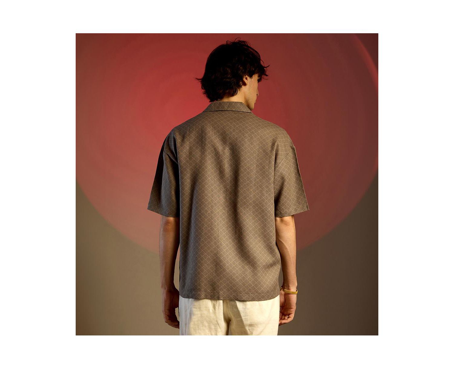 Quad-Lined Oversized Shirt