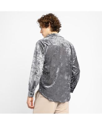 Men's Solid Velvet Shirt