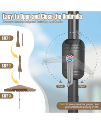 10 Feet Patio Umbrella Outdoor Market Umbrella with Crank Tilt Adjustment