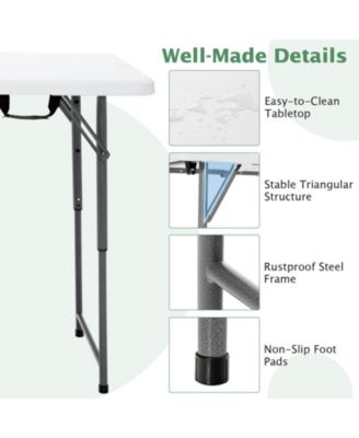 3-Level Height Adjustable Folding Table for Versatile Use